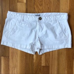 Express white cargo shorts